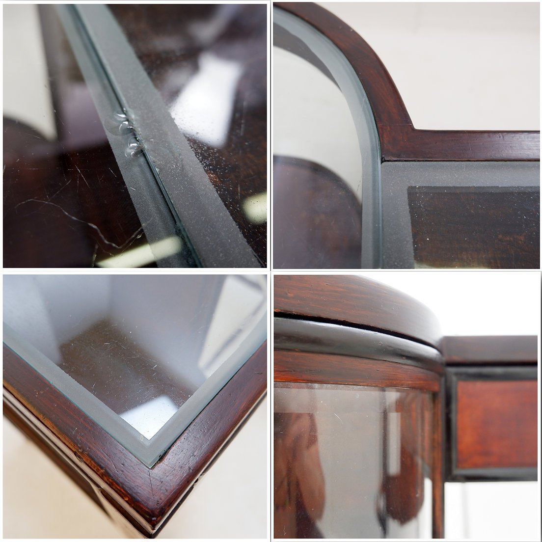 Console Table With Curved Glass Doors – Art Deco Style-photo-3