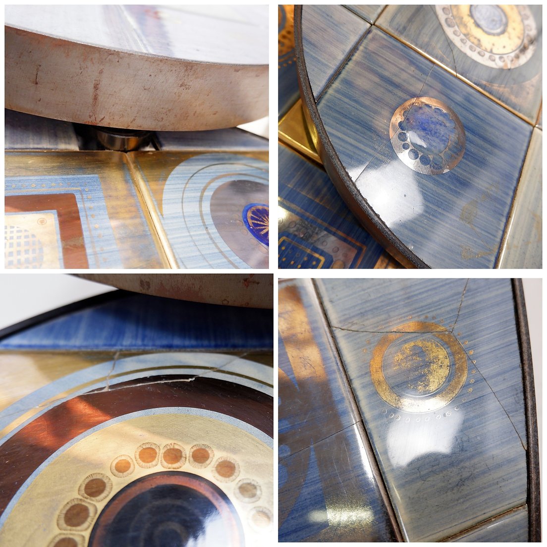 Table basse ovale de Georges Pelletier pour La Roue Vallauris - France, 1970-photo-3