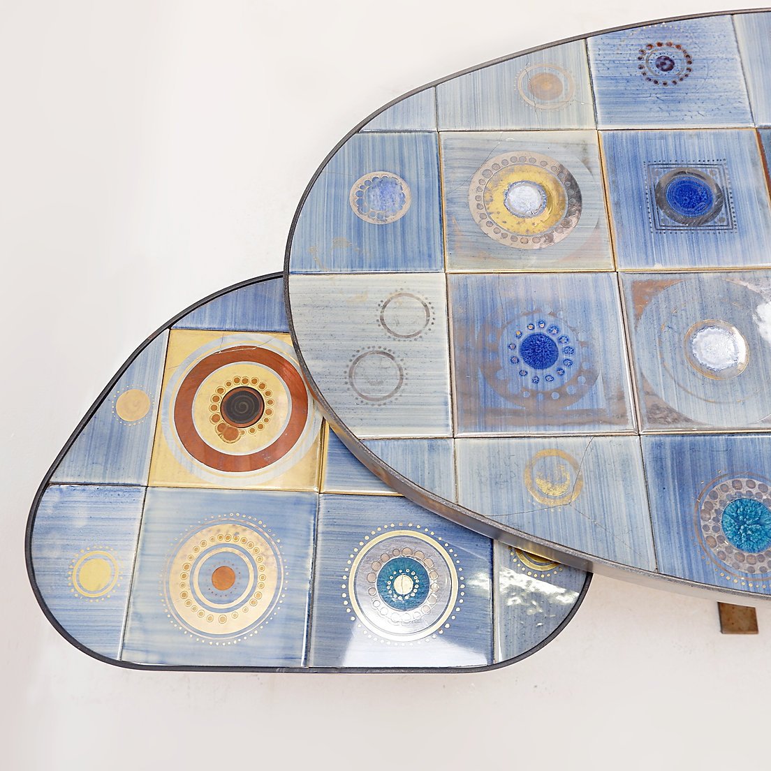 Table basse ovale de Georges Pelletier pour La Roue Vallauris - France, 1970-photo-4