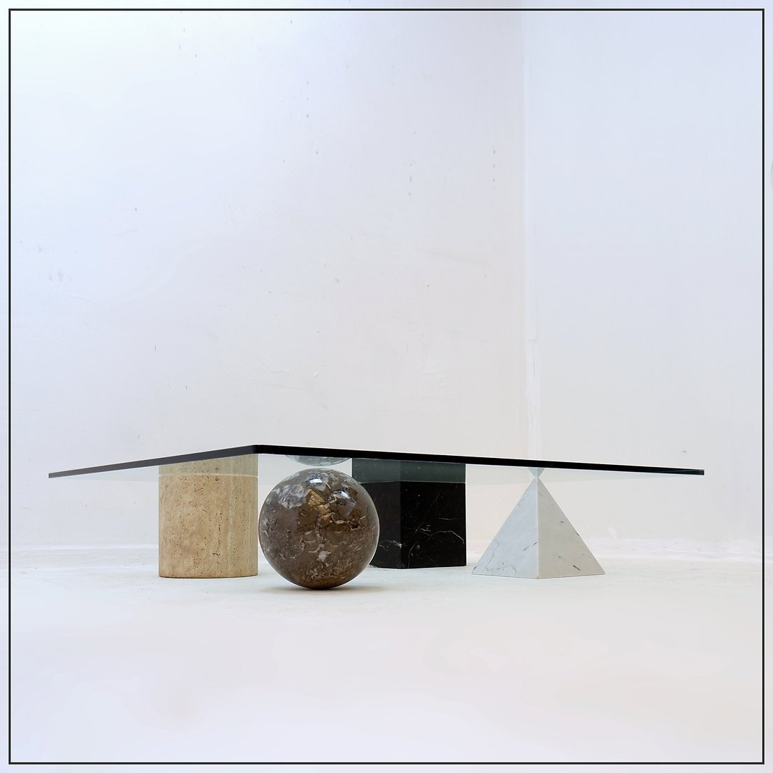 Table basse "Metafora" de Lella et Massimo Vignelli pour Casigliani, 1979-photo-2