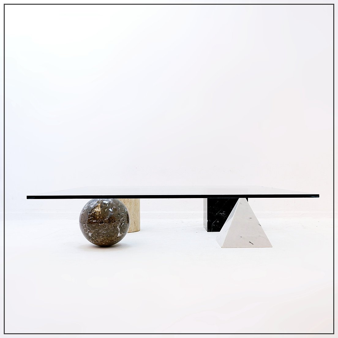 Table basse "Metafora" de Lella et Massimo Vignelli pour Casigliani, 1979-photo-4