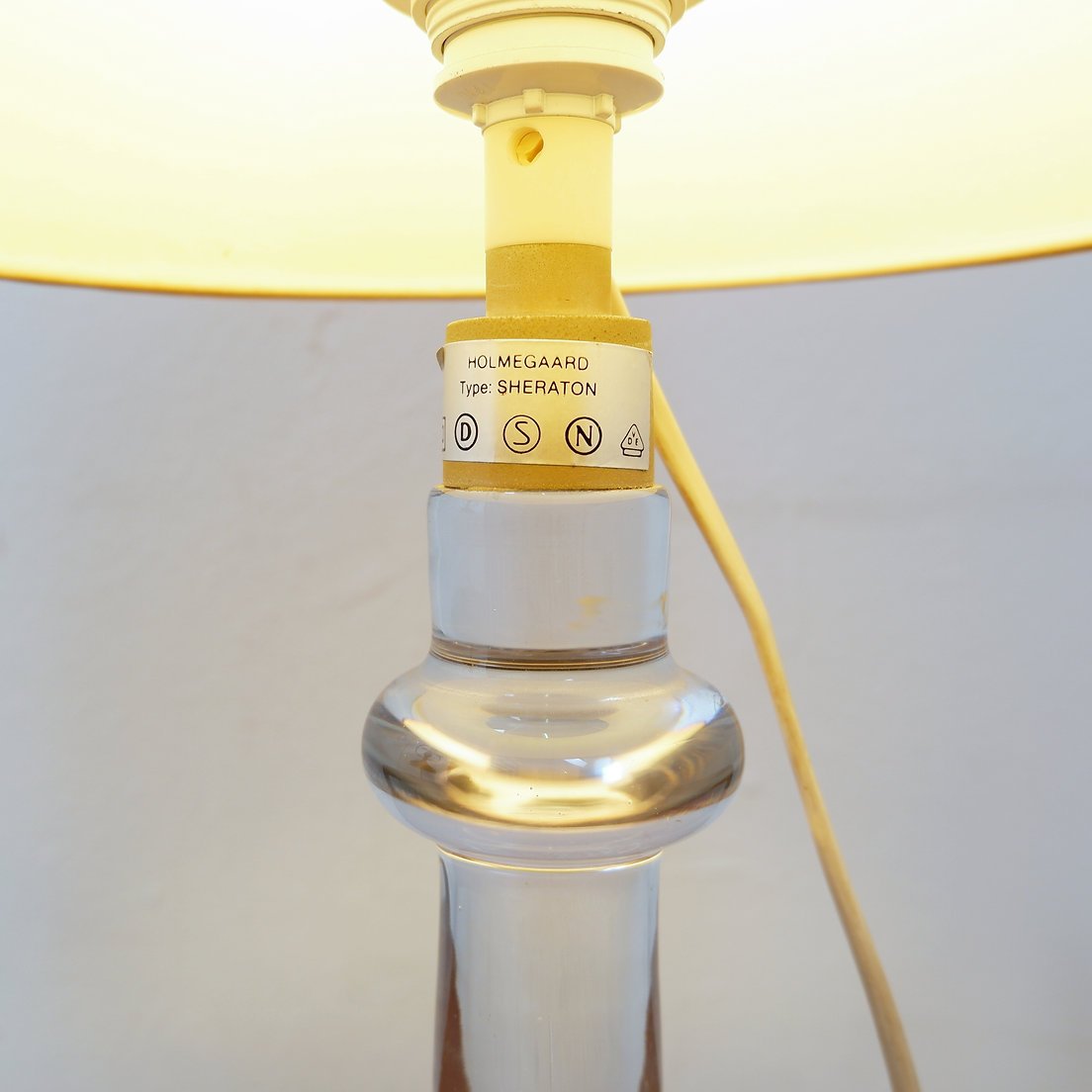 Lampe à poser en verre modèle « Sheraton », par Michael Bang pour Holmegaard – Années 1970 -photo-4