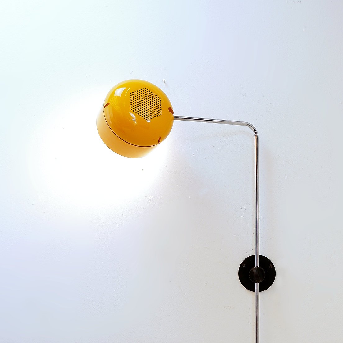 Applique jaune « Space Age » par Arnold Berges pour Staff – Allemagne, années 1970-photo-3