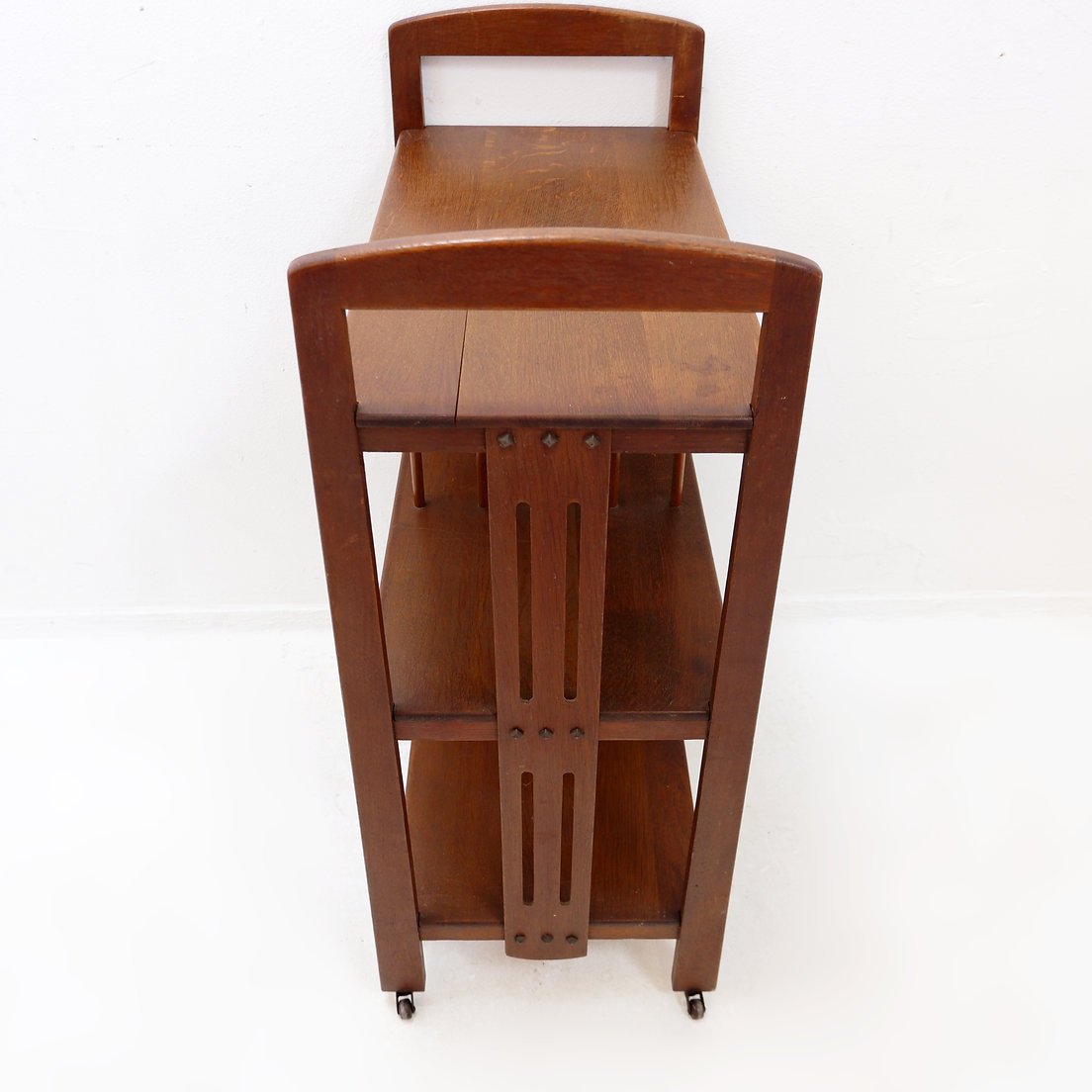 Étagère Art déco – Porte-revues sur roulettes-photo-8