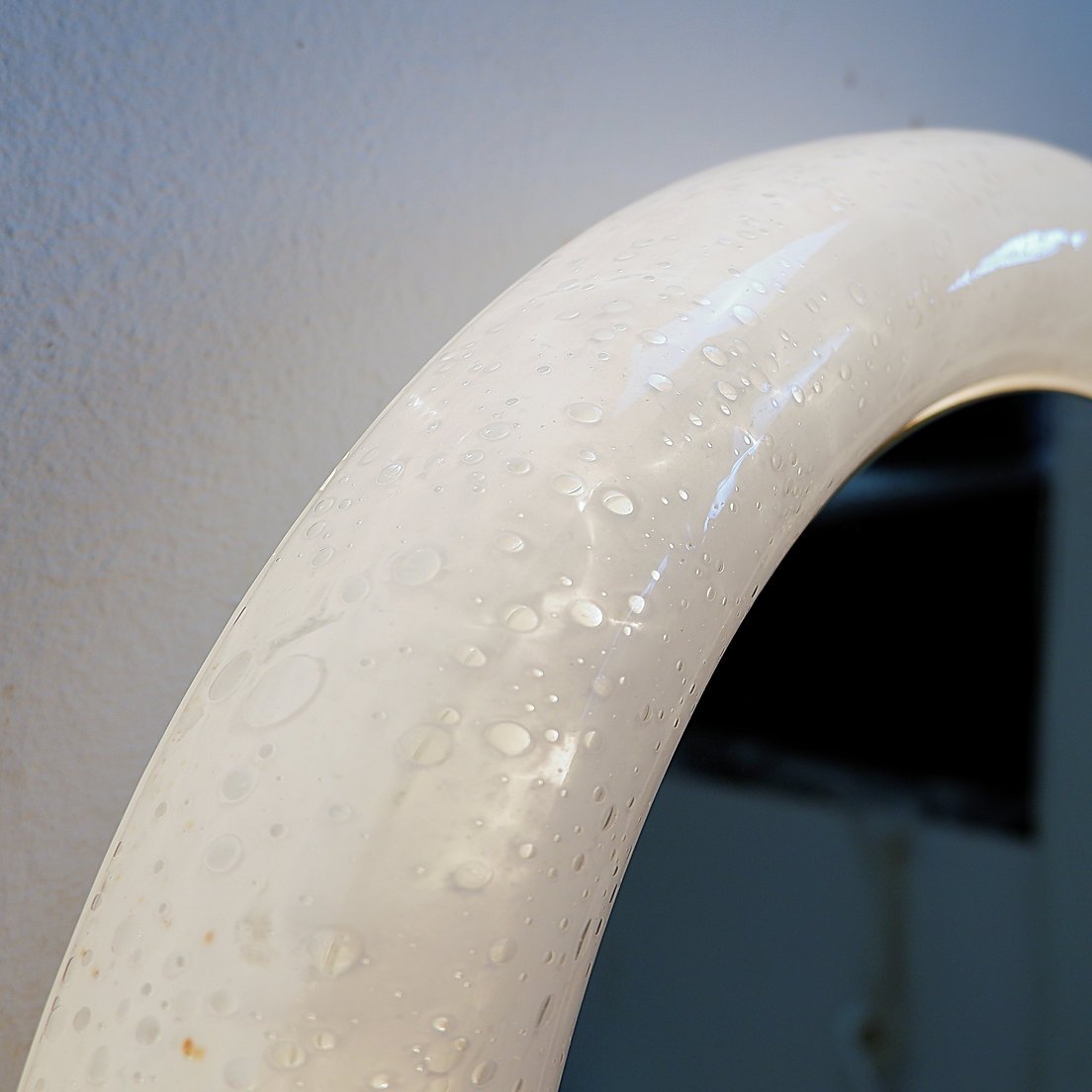 Vintage Limburg Bubble Glass Wall Mirror With Light – 1970s-photo-4