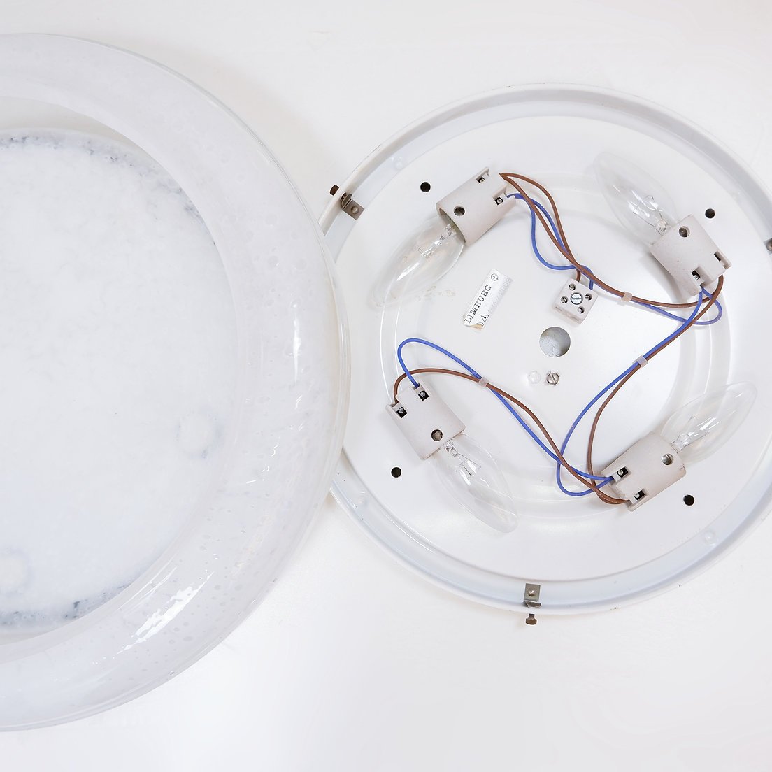 Vintage Limburg Bubble Glass Wall Mirror With Light – 1970s-photo-3
