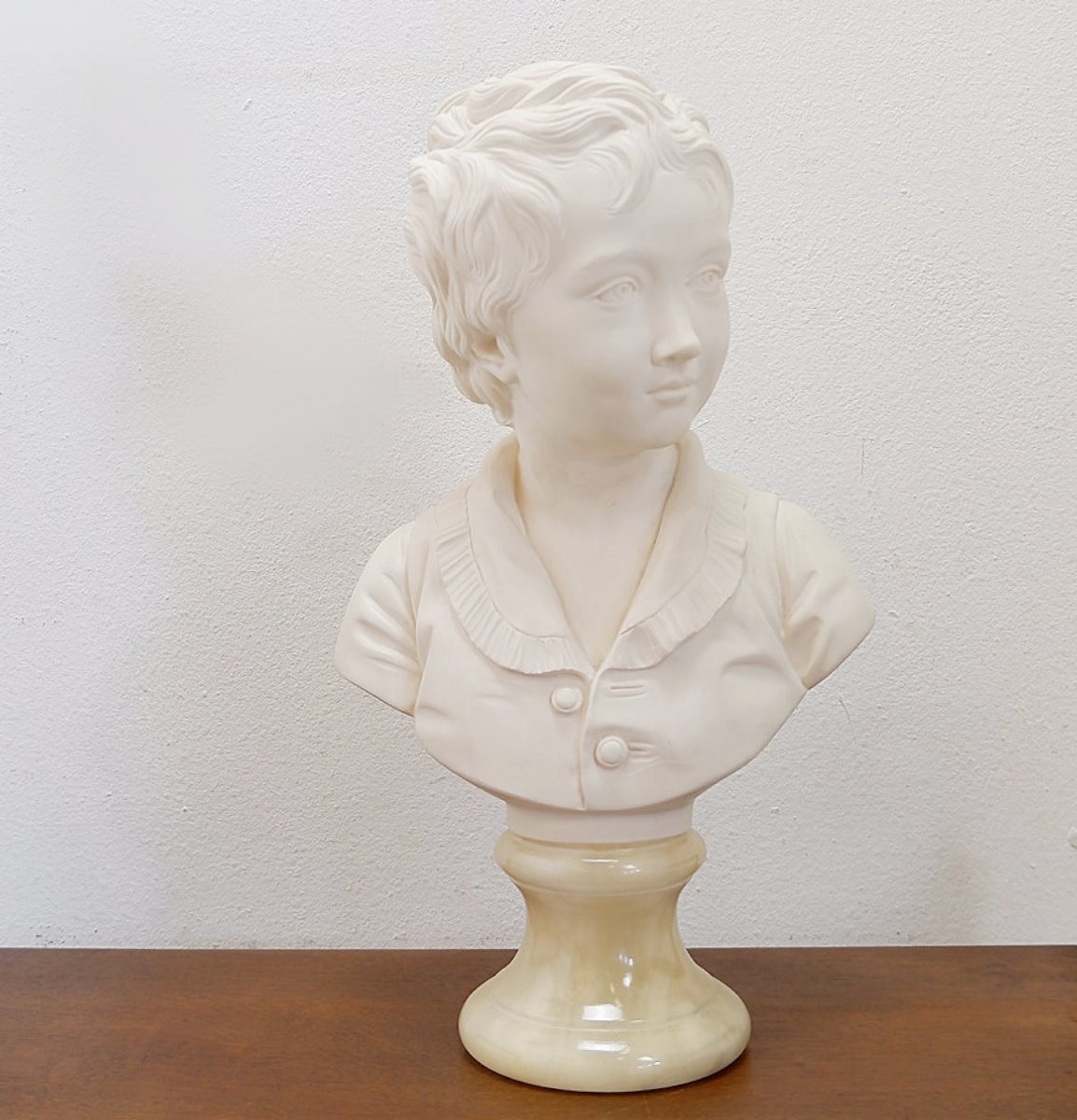  Bustes en porcelaine biscuit d'Alexandre Brongniart - Jean-Antoine Houdon - XXe-photo-2