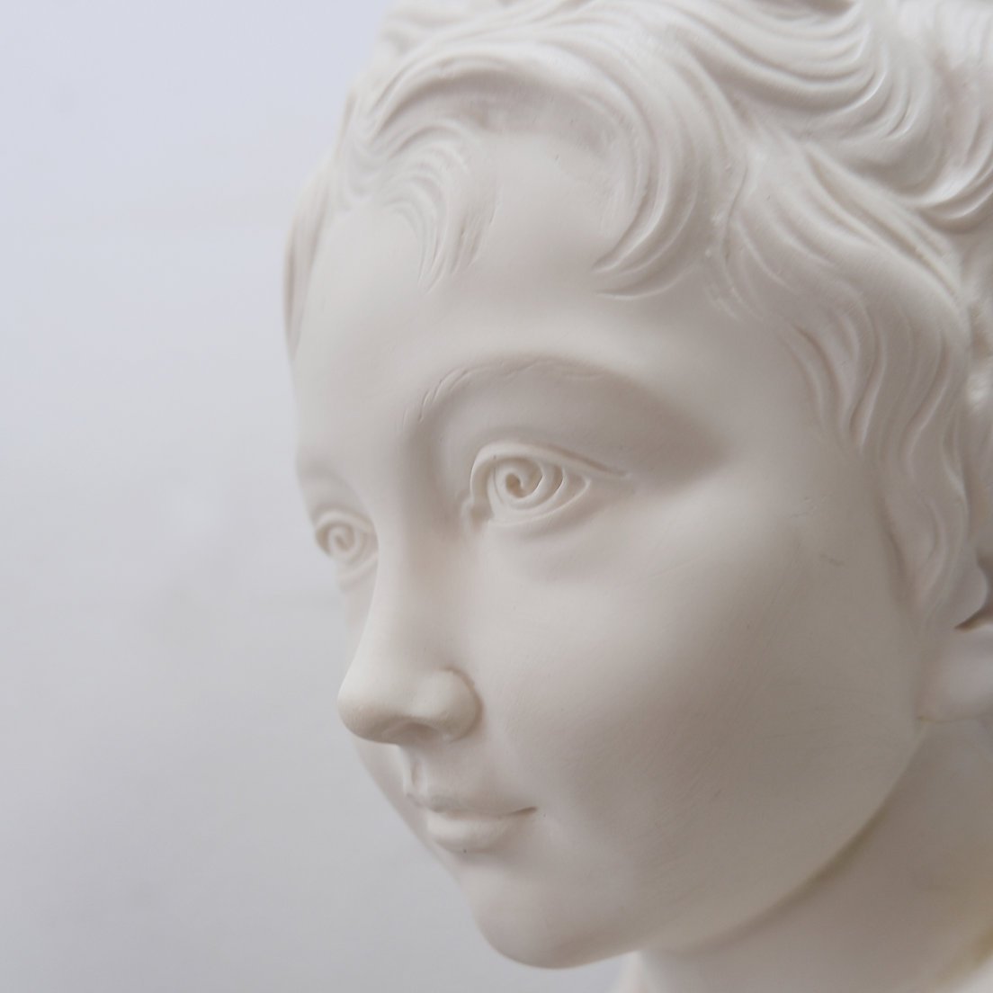  Bustes en porcelaine biscuit d'Alexandre Brongniart - Jean-Antoine Houdon - XXe-photo-3