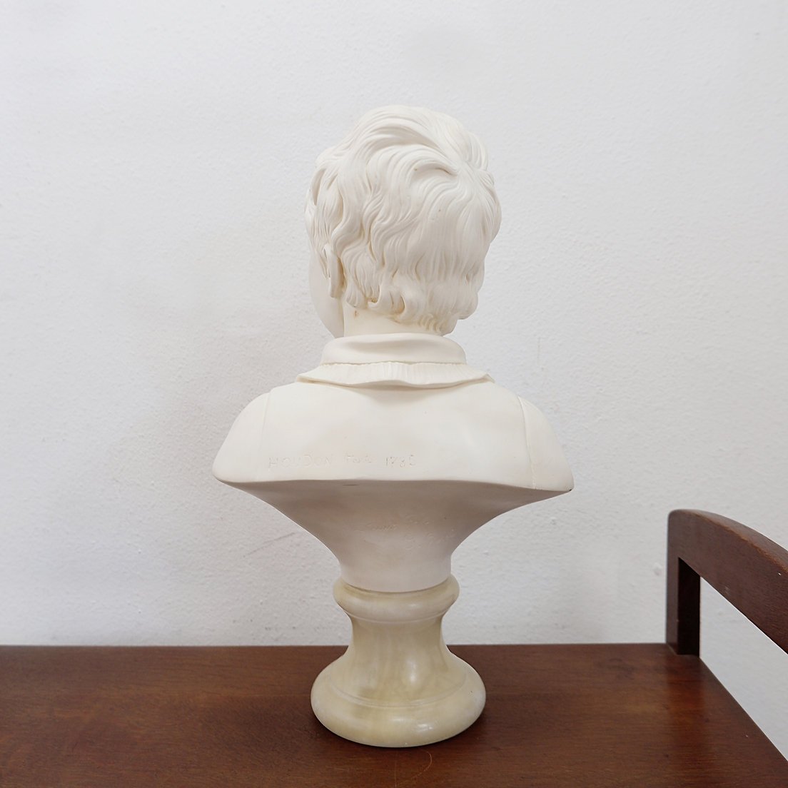  Bustes en porcelaine biscuit d'Alexandre Brongniart - Jean-Antoine Houdon - XXe-photo-4