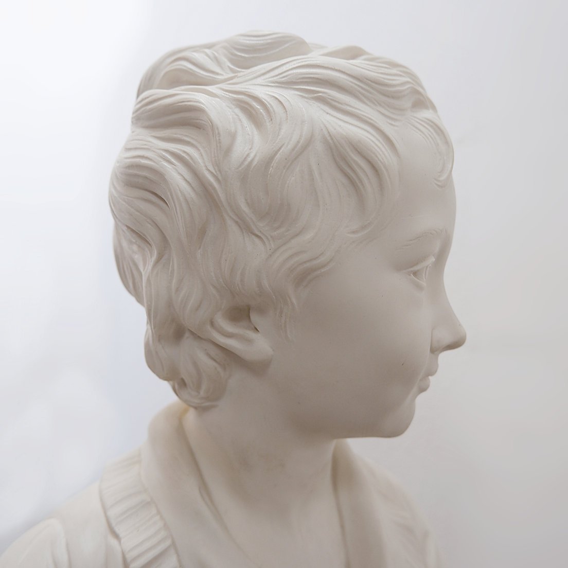  Bustes en porcelaine biscuit d'Alexandre Brongniart - Jean-Antoine Houdon - XXe-photo-3
