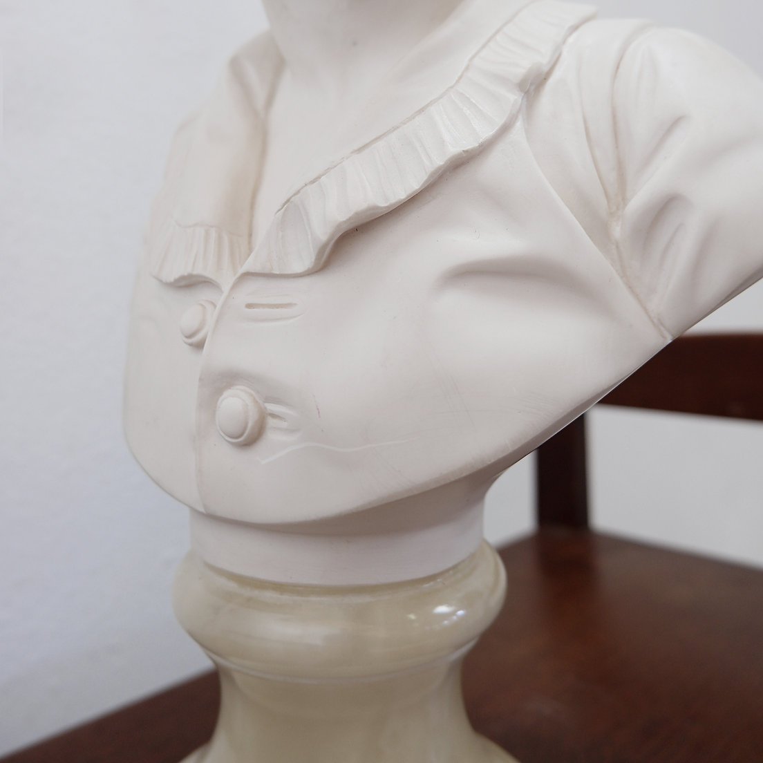  Bustes en porcelaine biscuit d'Alexandre Brongniart - Jean-Antoine Houdon - XXe-photo-4