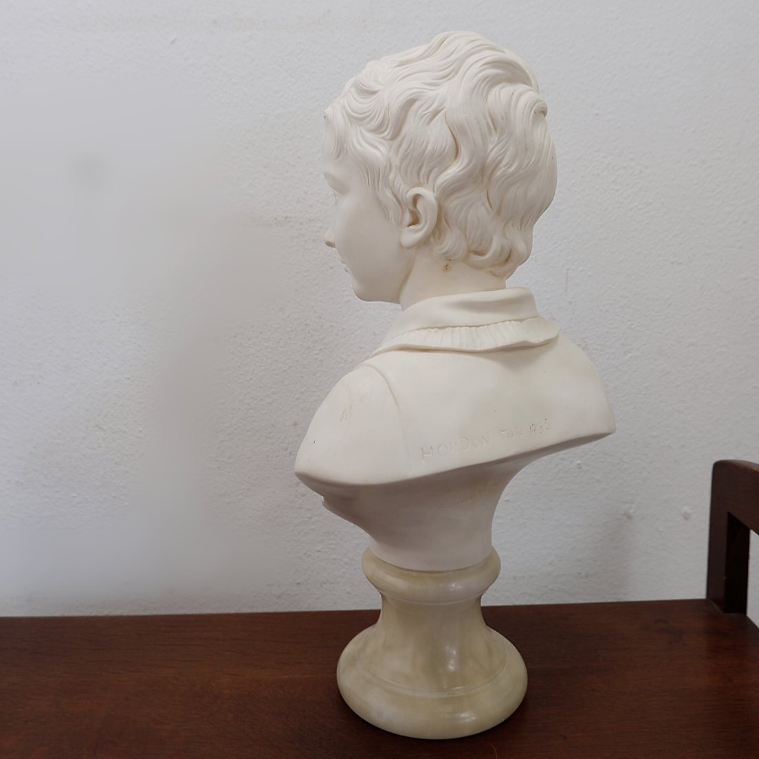  Bustes en porcelaine biscuit d'Alexandre Brongniart - Jean-Antoine Houdon - XXe-photo-6