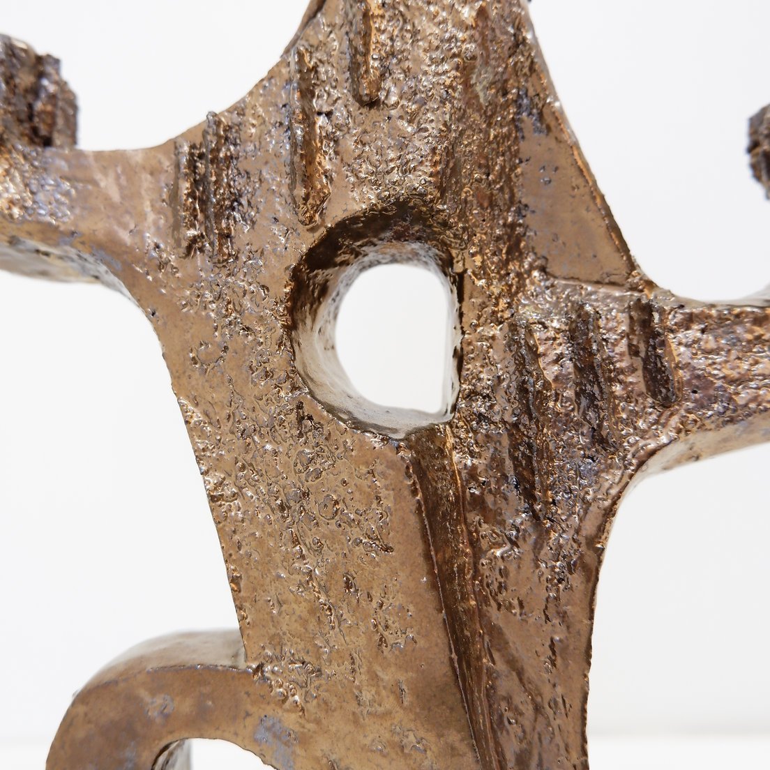 Bougeoir sculptural en céramique de Walter Van Den Panhuyzen -  environs 1970-photo-3