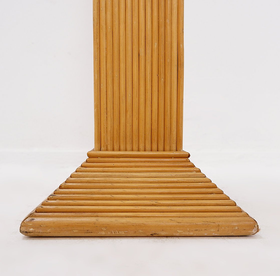 Console sur pied en tiges de rotin fin, dans le goût de Vivai del Sud – 1970s-photo-6