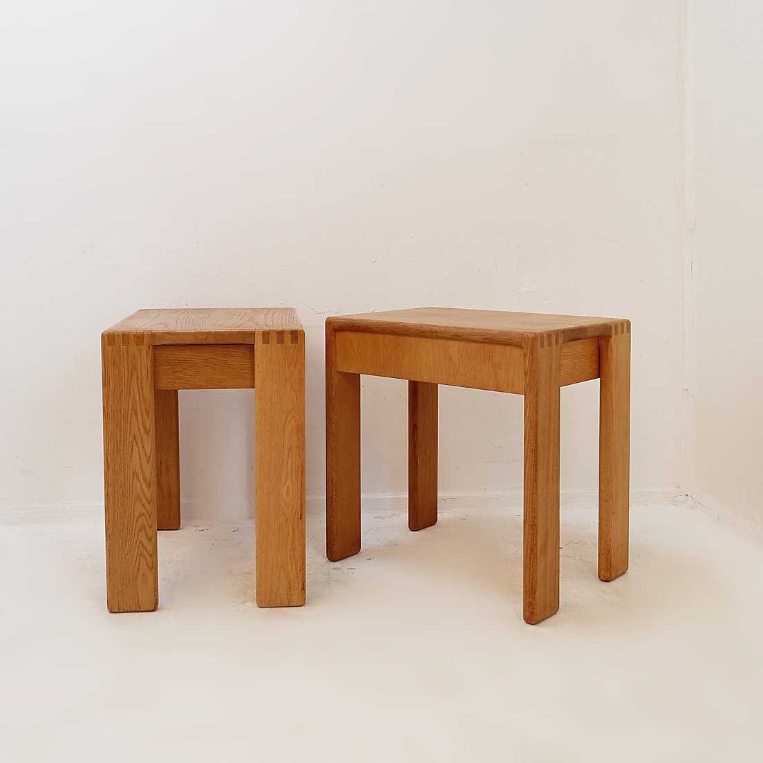Paire de tables de chevet en chêne par Esko Pajamies pour Asko, Finlande, années 1960-photo-4
