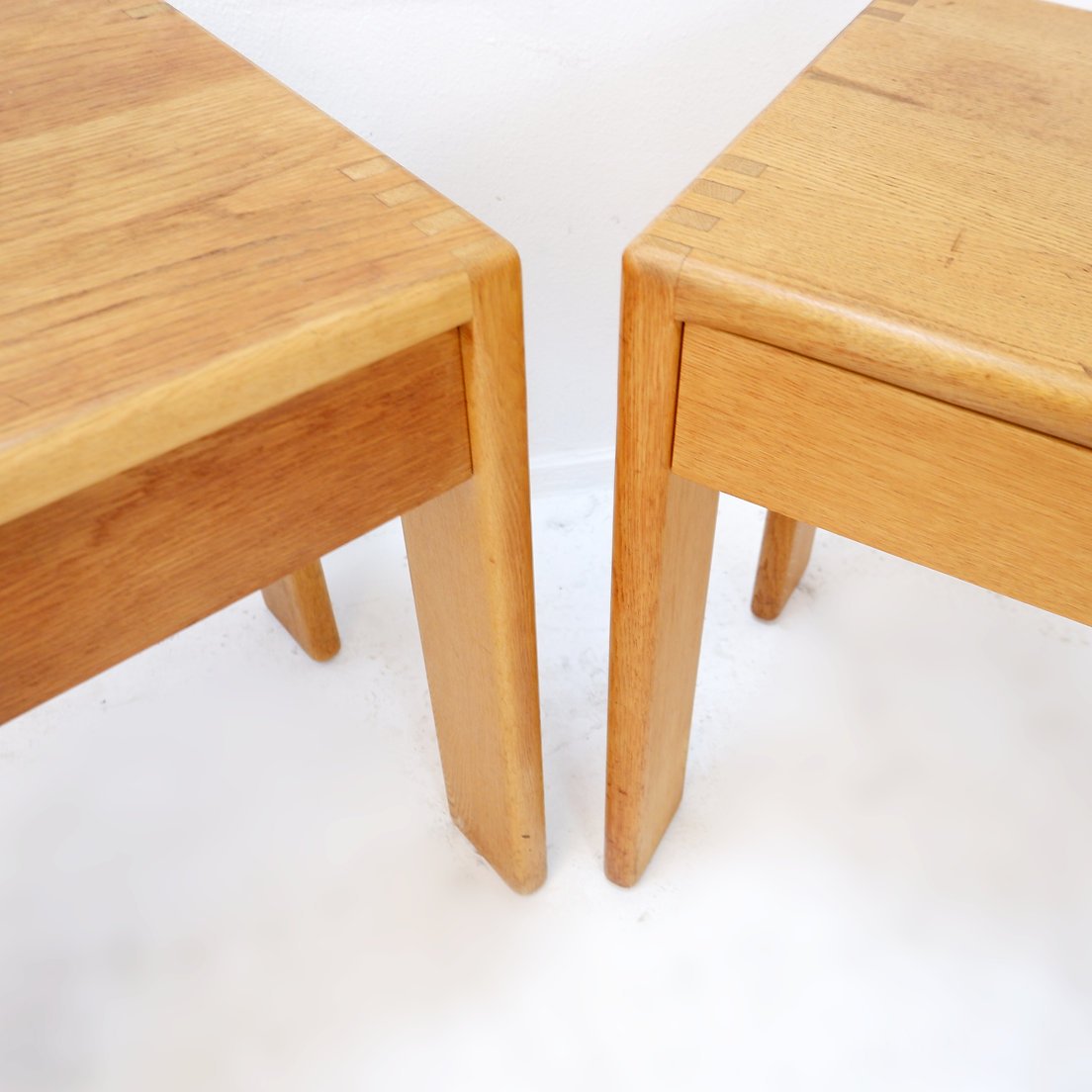 Paire de tables de chevet en chêne par Esko Pajamies pour Asko, Finlande, années 1960-photo-3