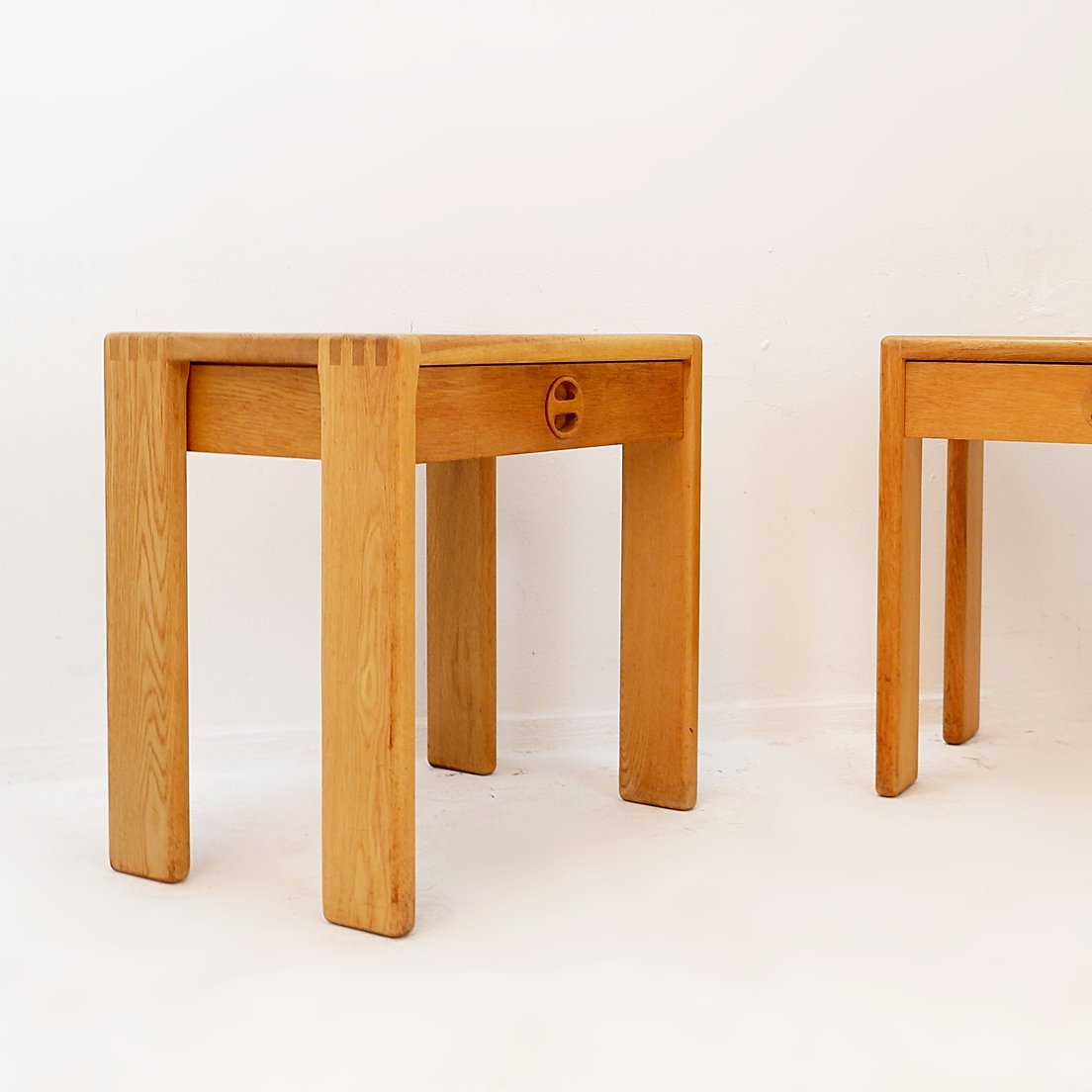Paire de tables de chevet en chêne par Esko Pajamies pour Asko, Finlande, années 1960-photo-6