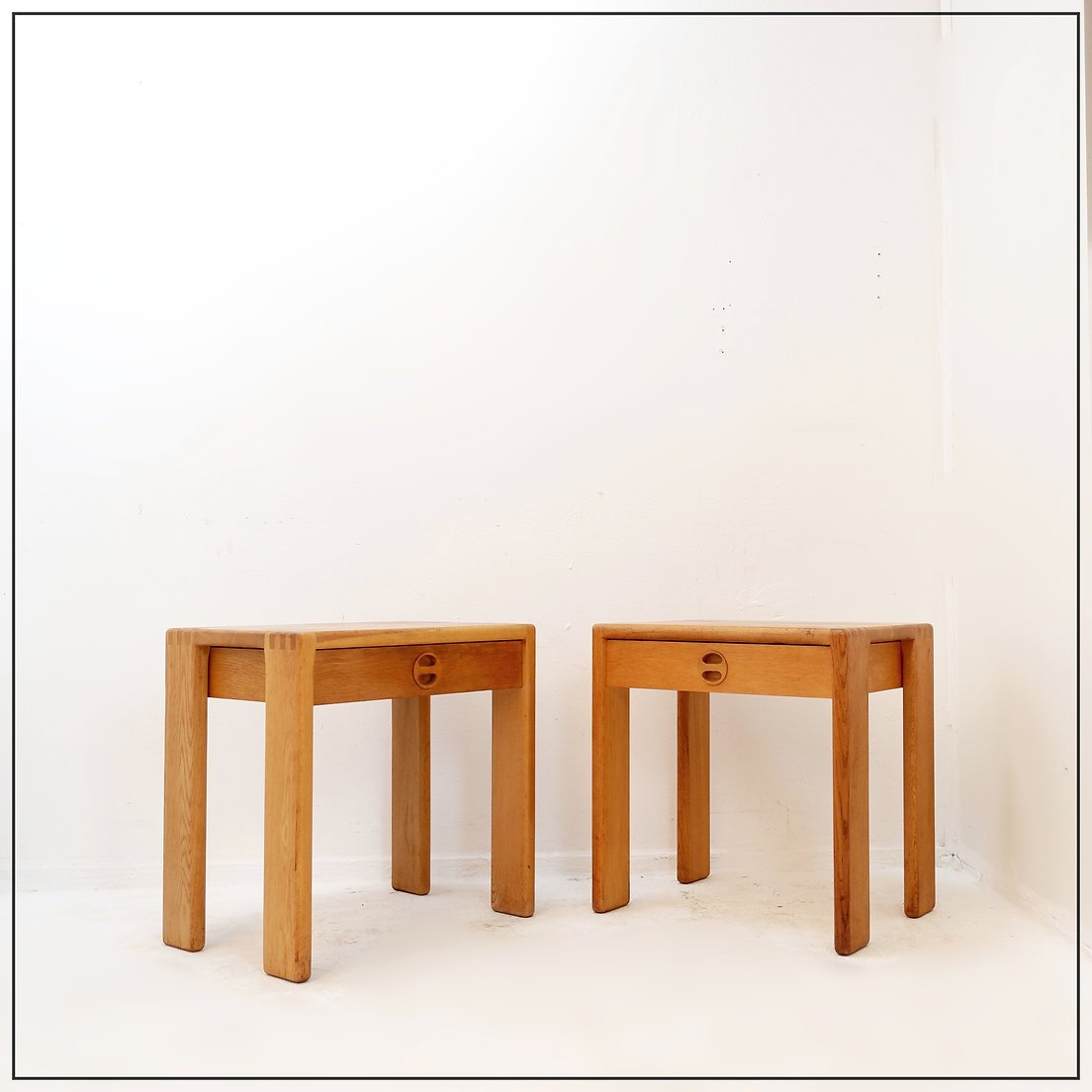 Paire de tables de chevet en chêne par Esko Pajamies pour Asko, Finlande, années 1960