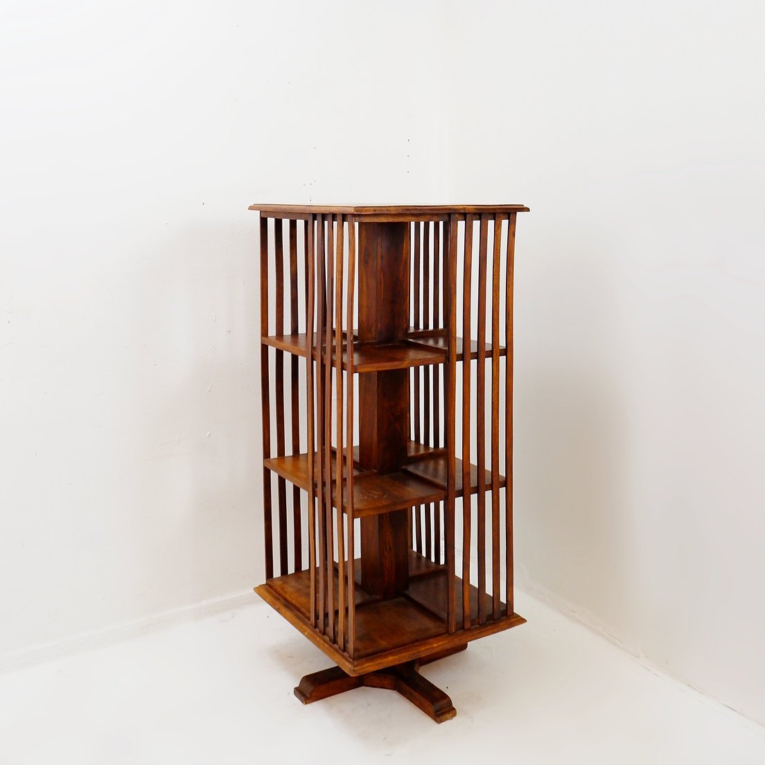 Three-tier Swivel Bookcase On A Cross-shaped Central Base -photo-1