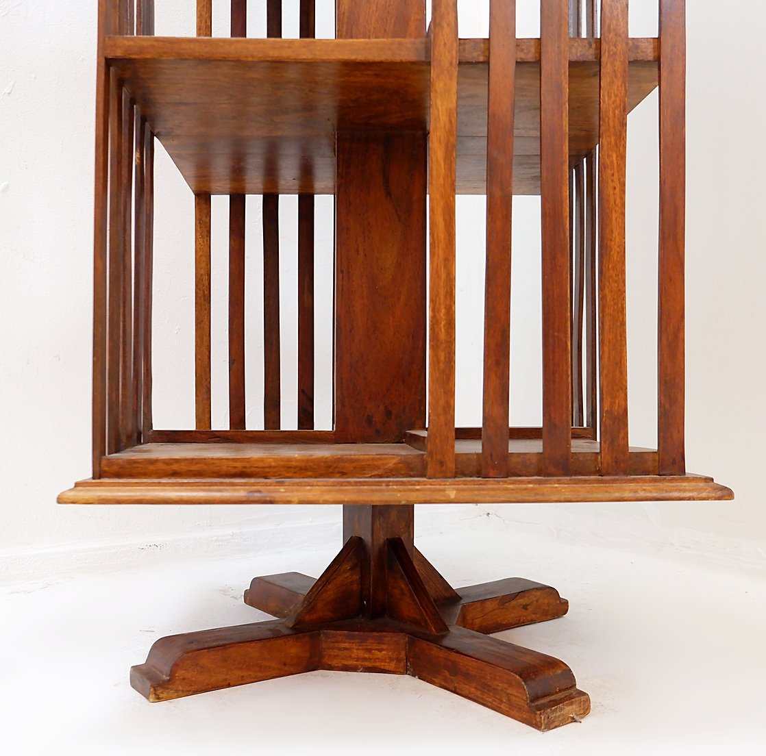 Three-tier Swivel Bookcase On A Cross-shaped Central Base -photo-2
