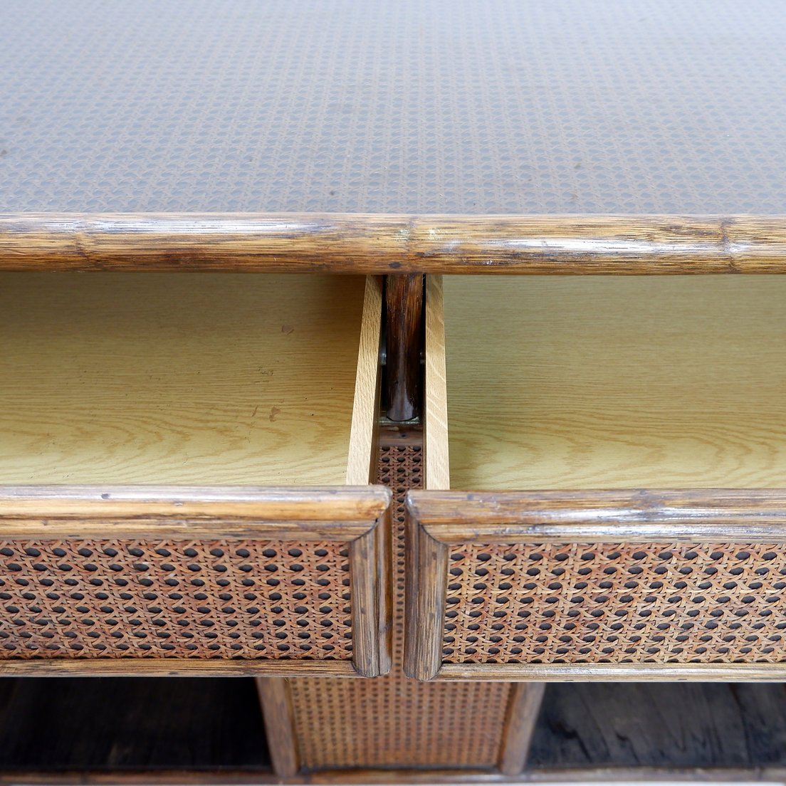 Enfilade en bambou et cannage (années 1960)-photo-8