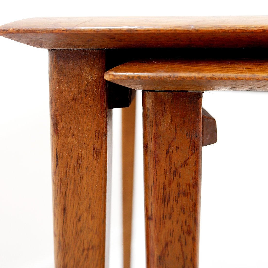 Ensemble de 3 tables gigognes en teck – Style scandinave (années 1960)-photo-3