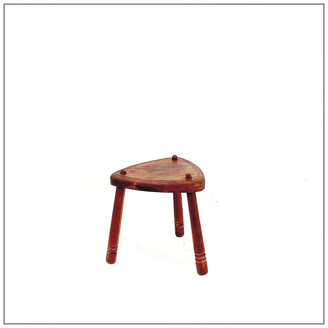 Rustic Tripod Stool With A Triangular Seat, 1960s