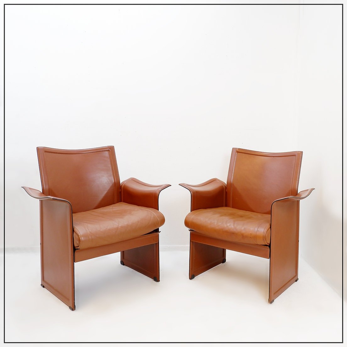 Pair Of “korium” Dining Chairs By Tito Agnoli For Matteo Grassi, 1970s