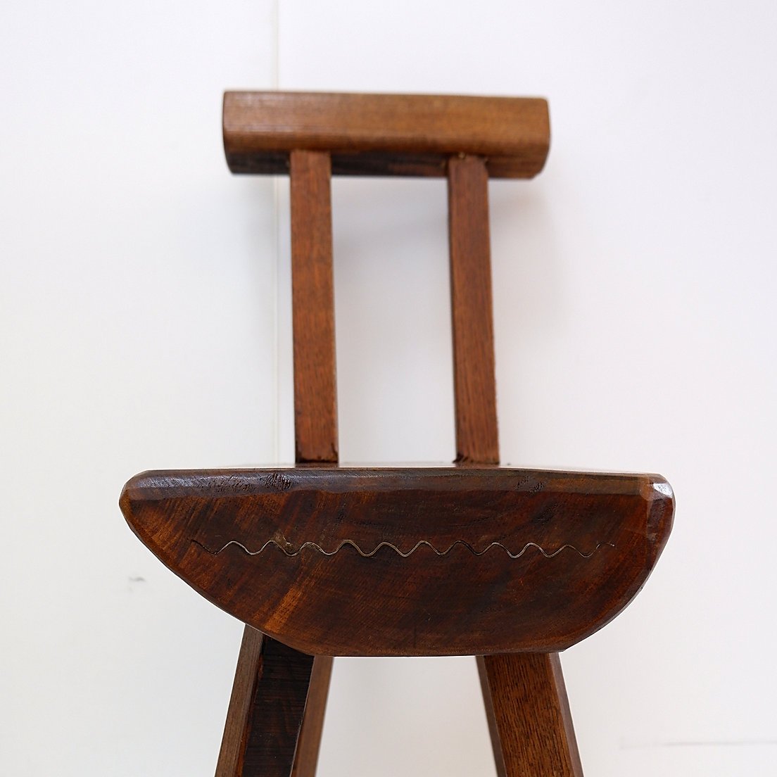 Ensemble de 4 chaises brutalistes Mobichalet (Belgique, années 1950-1960)-photo-5