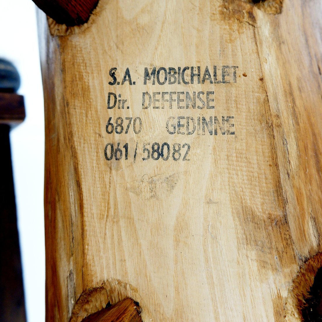Ensemble de 4 chaises brutalistes Mobichalet (Belgique, années 1950-1960)-photo-8