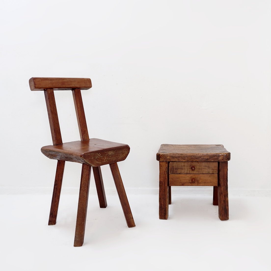 Rustic Solid Wood Nightstands Or Side Tables-photo-2