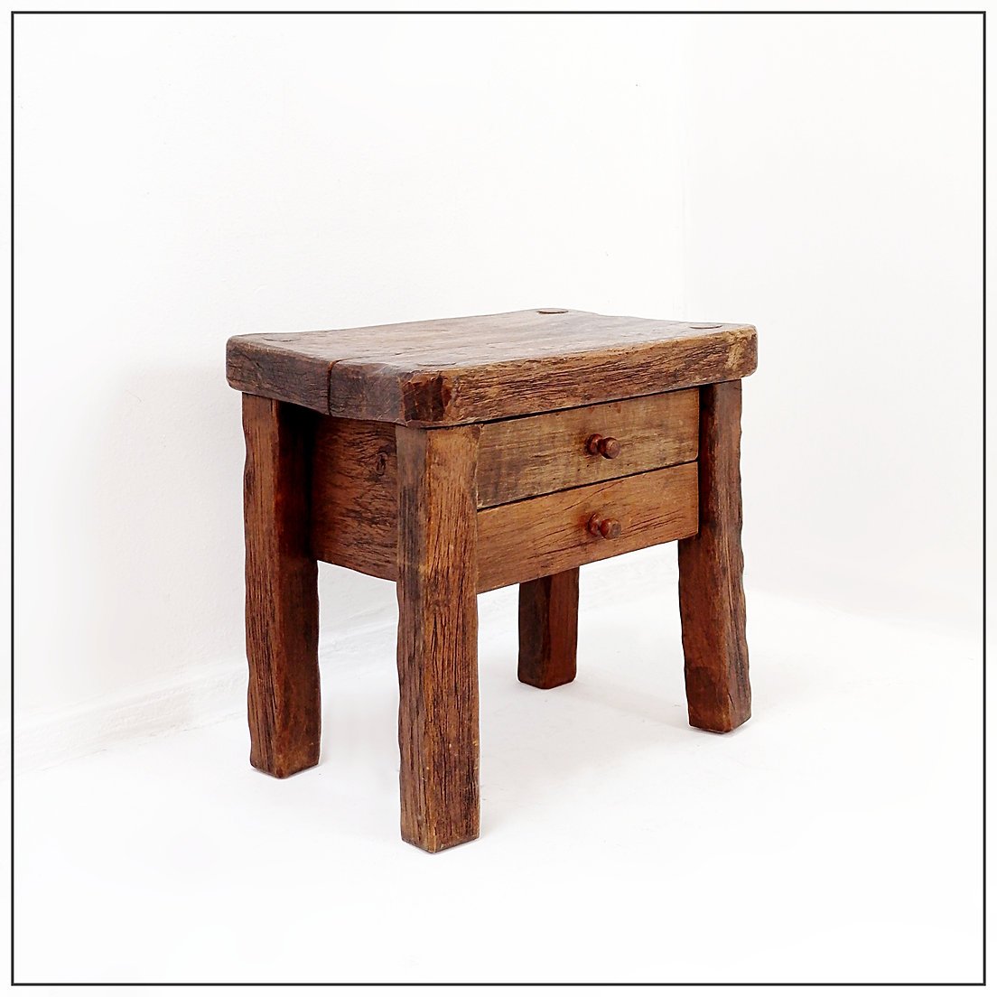 Rustic Solid Wood Nightstands Or Side Tables