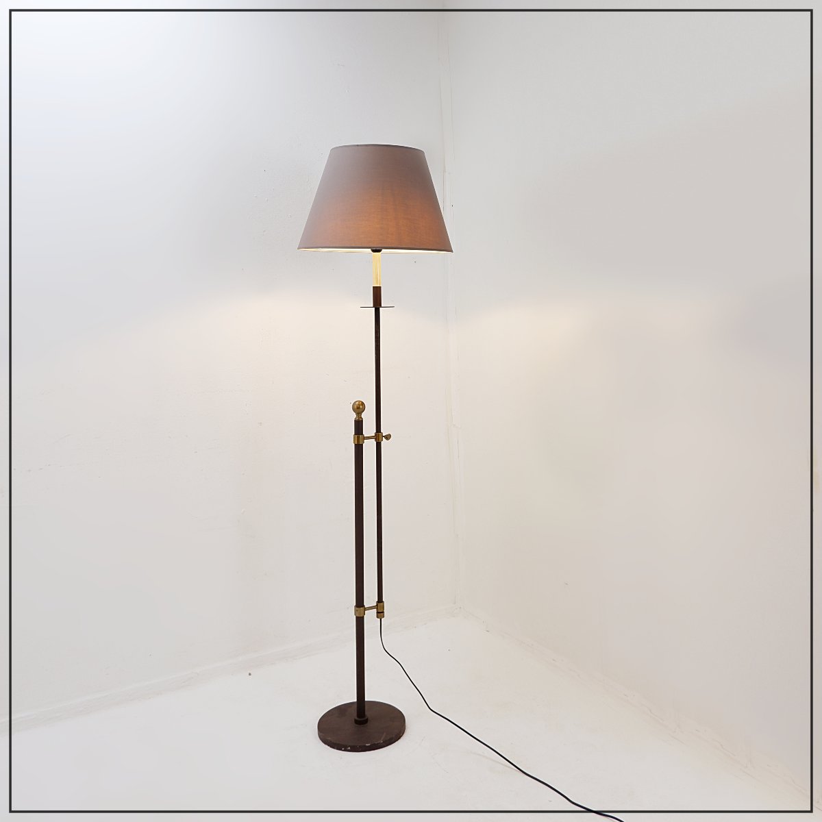 Lampadaire réglable en hauteur, style Bergboms, années 1960