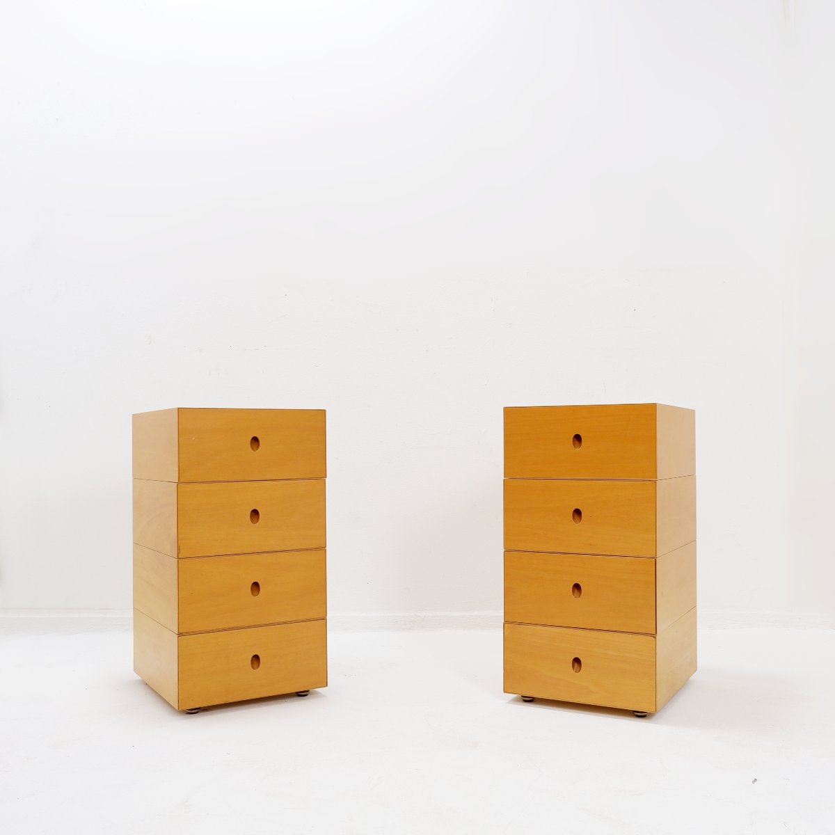 Pair Of Small, Sculptural Swivel Chests Of Drawers. Spain, 1990s.-photo-2
