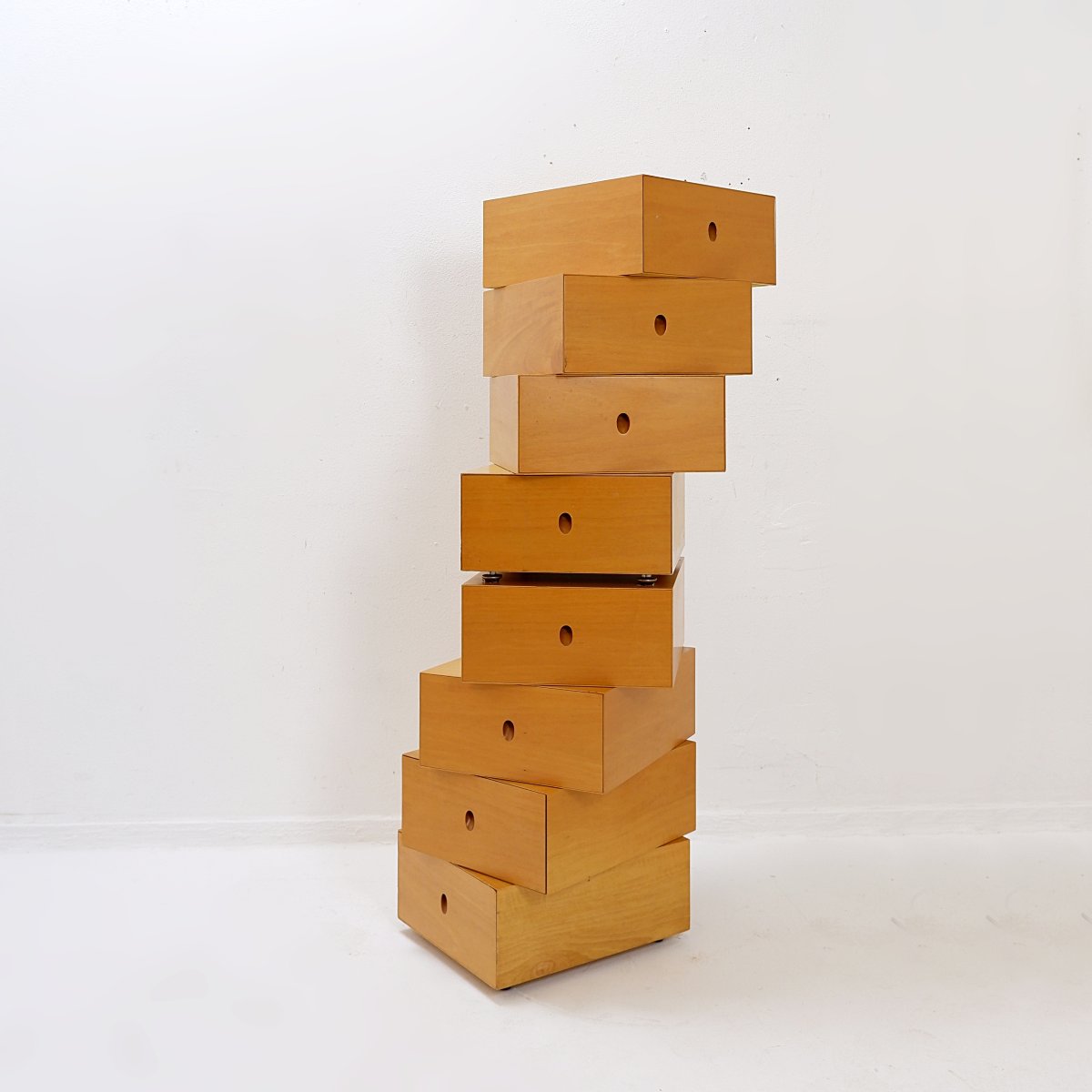 Pair Of Small, Sculptural Swivel Chests Of Drawers. Spain, 1990s.-photo-3
