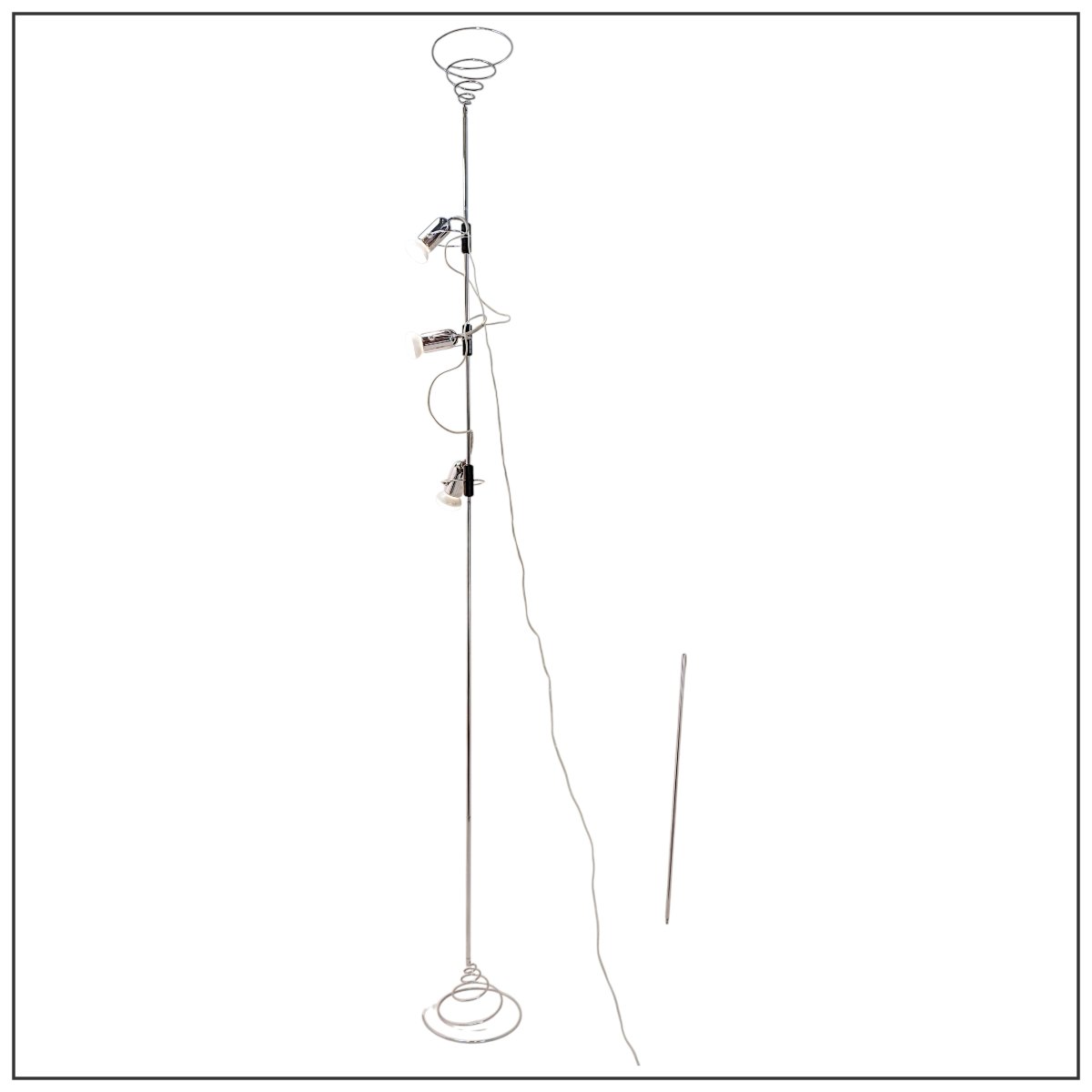 Lampadaire Ajustable "Cielo-Terra" en Chrome par Francesco Fois pour Reggiani, 1960s-photo-8