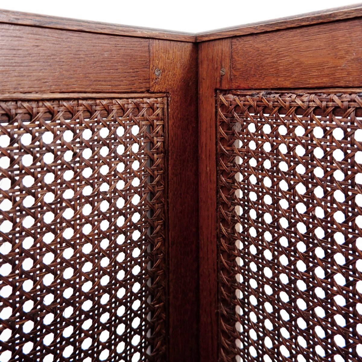 Pair Of Vintage Planters Made Of Wood And Woven Rattan Panels—1970s-photo-6