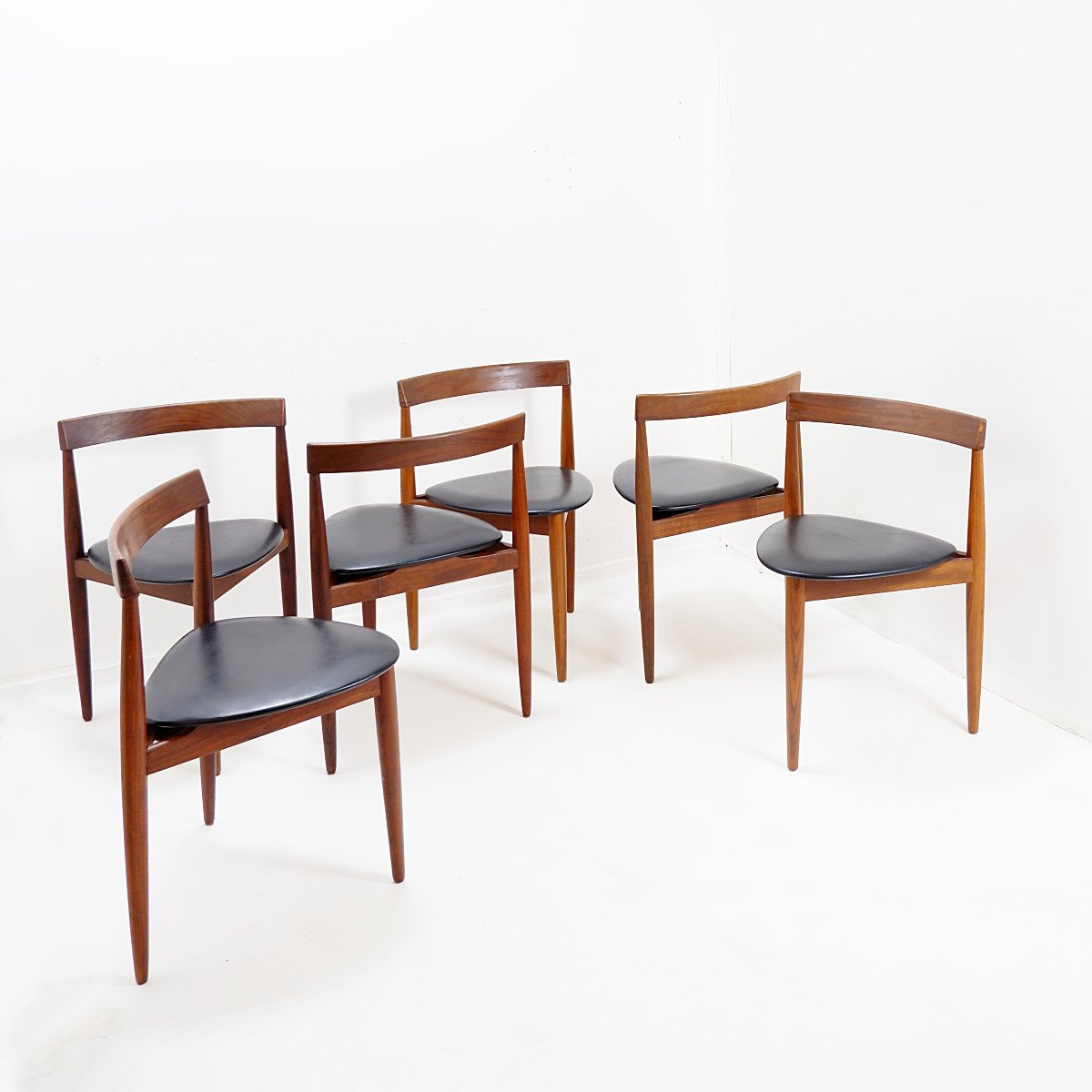 Extendable Teak Dining Table And 6 Chairs By Hans Olsen For Frem Røjle, 1950s-photo-2