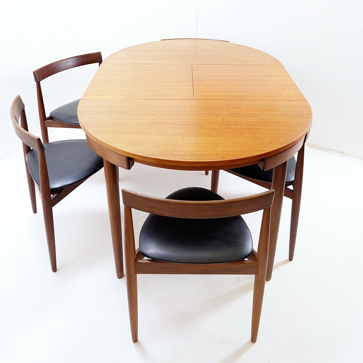 Extendable Teak Dining Table And 6 Chairs By Hans Olsen For Frem Røjle, 1950s-photo-2