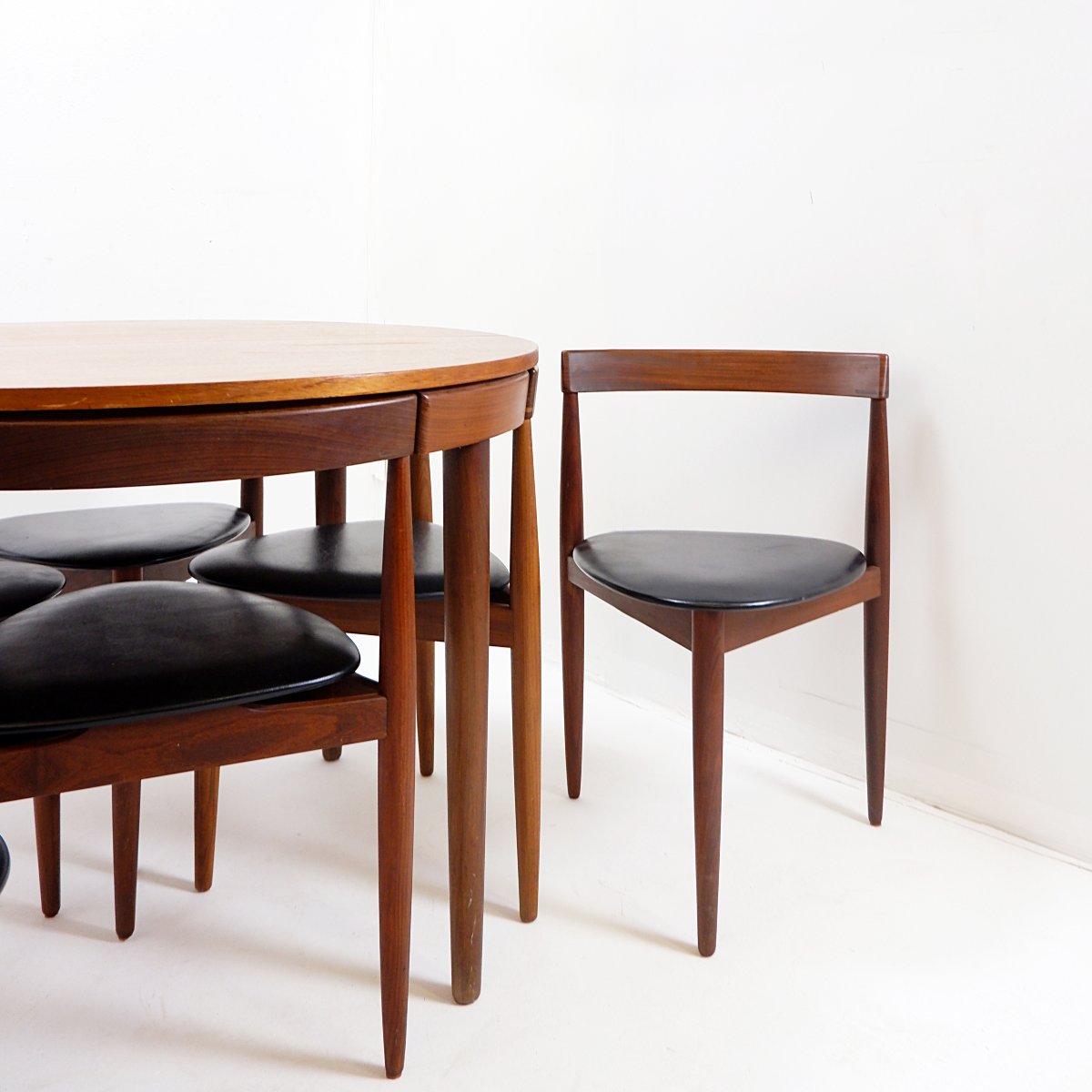 Extendable Teak Dining Table And 6 Chairs By Hans Olsen For Frem Røjle, 1950s-photo-4
