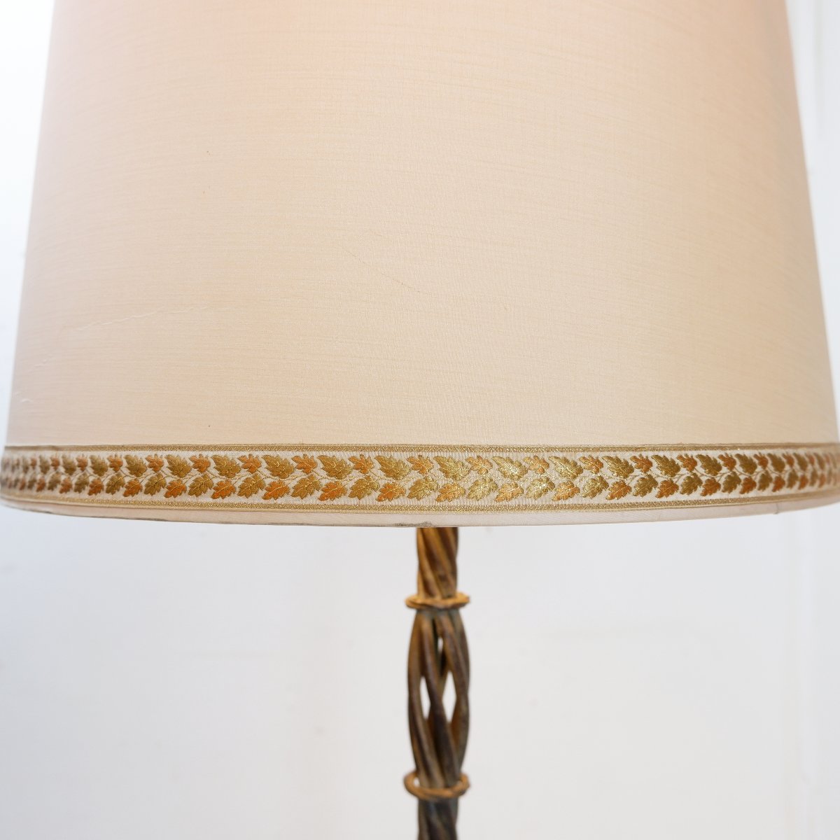Vintage Twisted Wrought-iron Floor Lamp In A Rustic Brutalist Style—1950s-photo-1