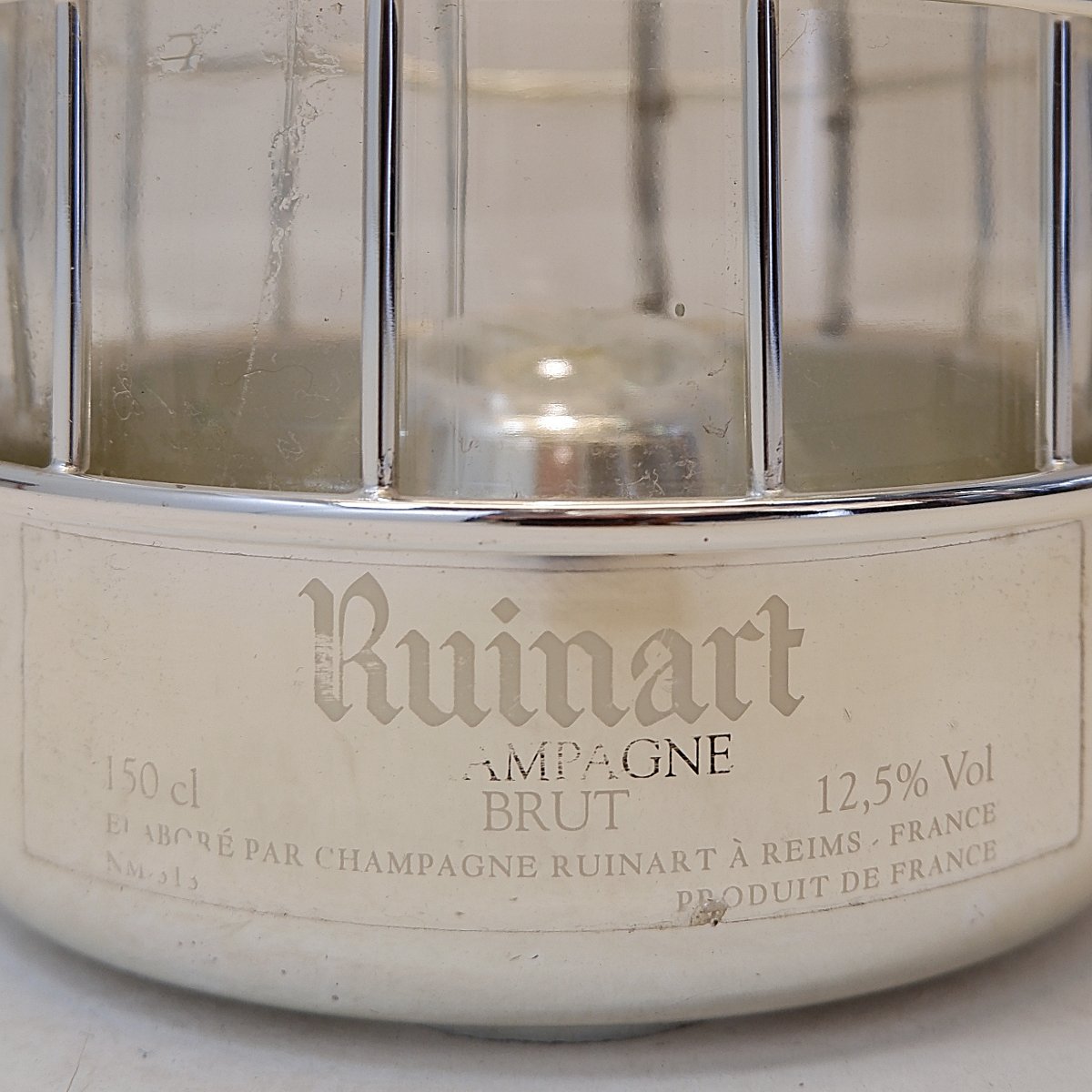 « Decanter » de Maison Christofle pour Ruinart, transformée en lampe de table - années 1980/90-photo-2