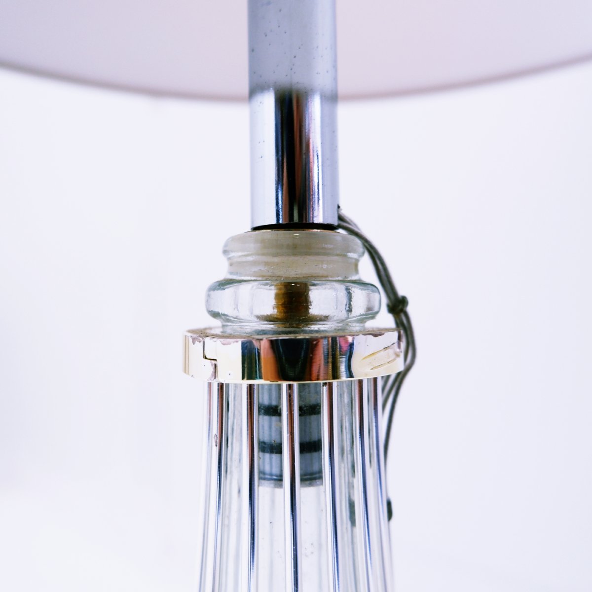 « Decanter » de Maison Christofle pour Ruinart, transformée en lampe de table - années 1980/90-photo-2