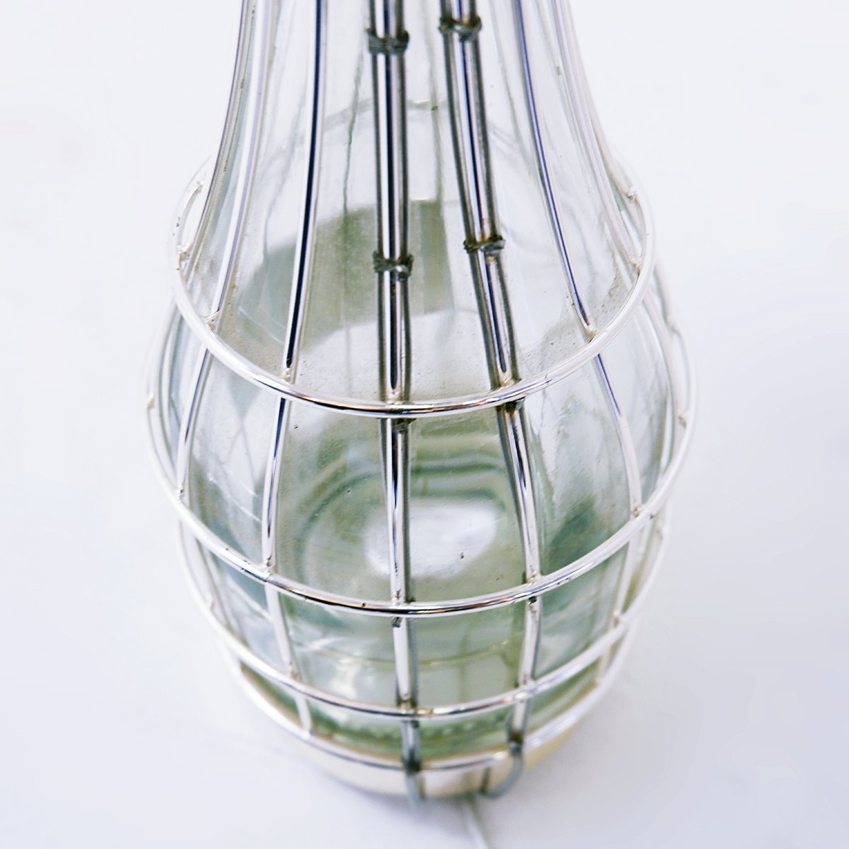 « Decanter » de Maison Christofle pour Ruinart, transformée en lampe de table - années 1980/90-photo-4