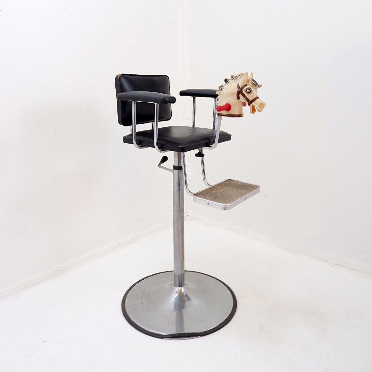 Fauteuil de coiffeur  vintage pour enfants « Cavallino » - années 1950-photo-3