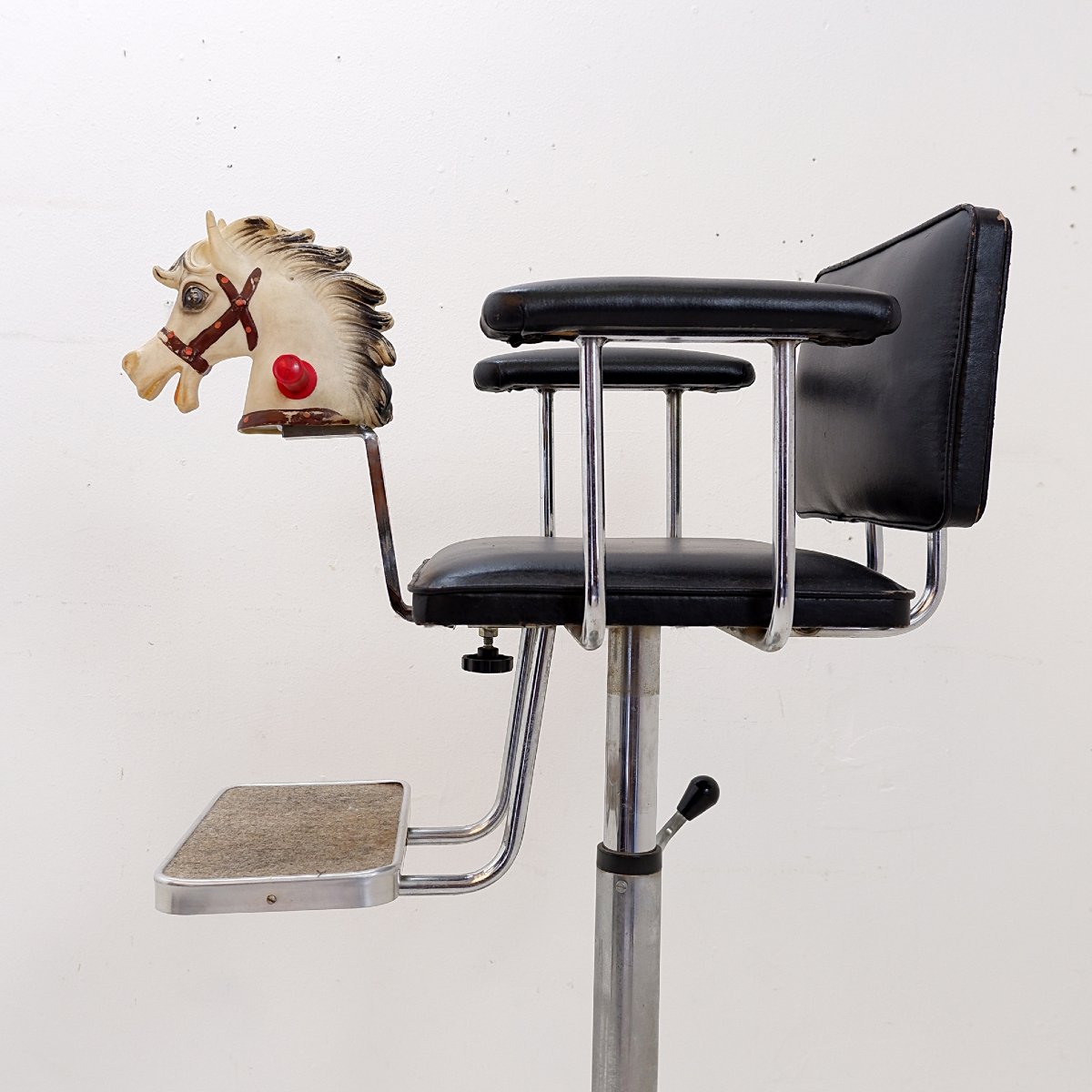 Fauteuil de coiffeur  vintage pour enfants « Cavallino » - années 1950-photo-5
