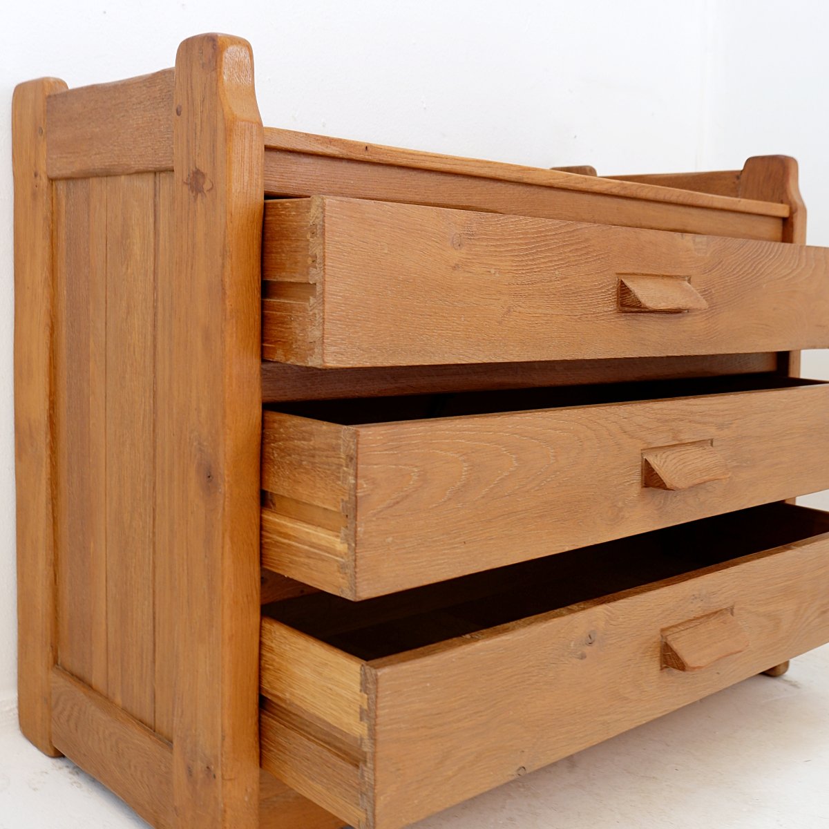 Commode brutaliste en chêne par Depuydt Meubelen, Belgique 1980-photo-1
