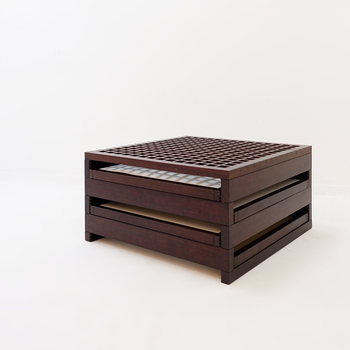 Table basse vintage « Tetra » de Bernard Vuarnesson pour Bellato - vers 1970