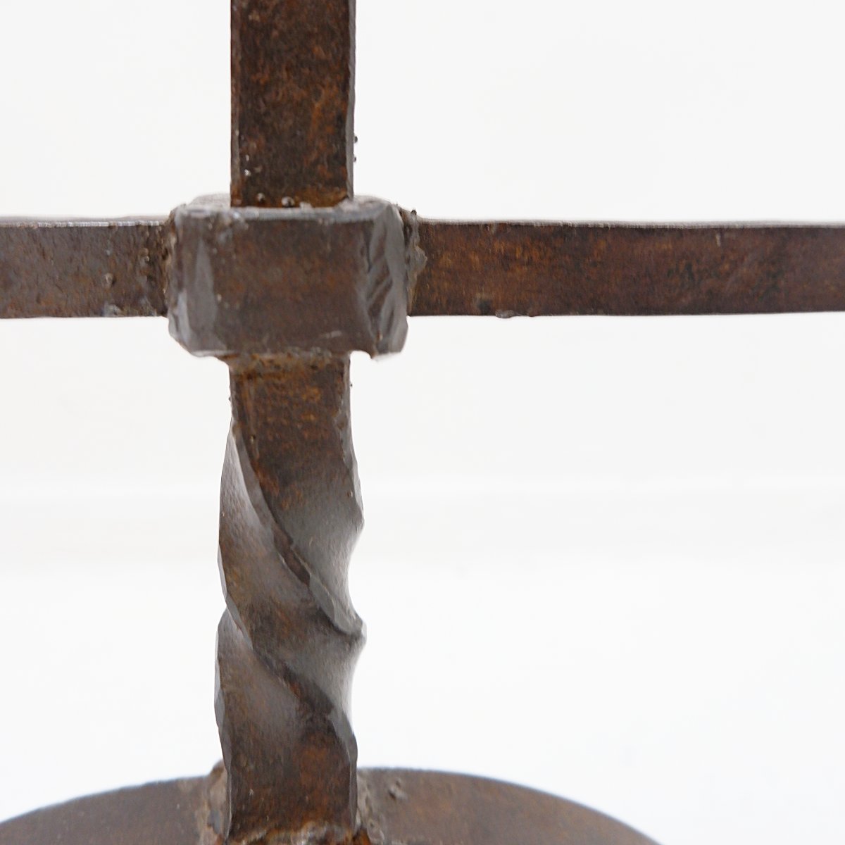 Rustic Five-armed Wrought-iron Candelabra – 1950s-photo-6