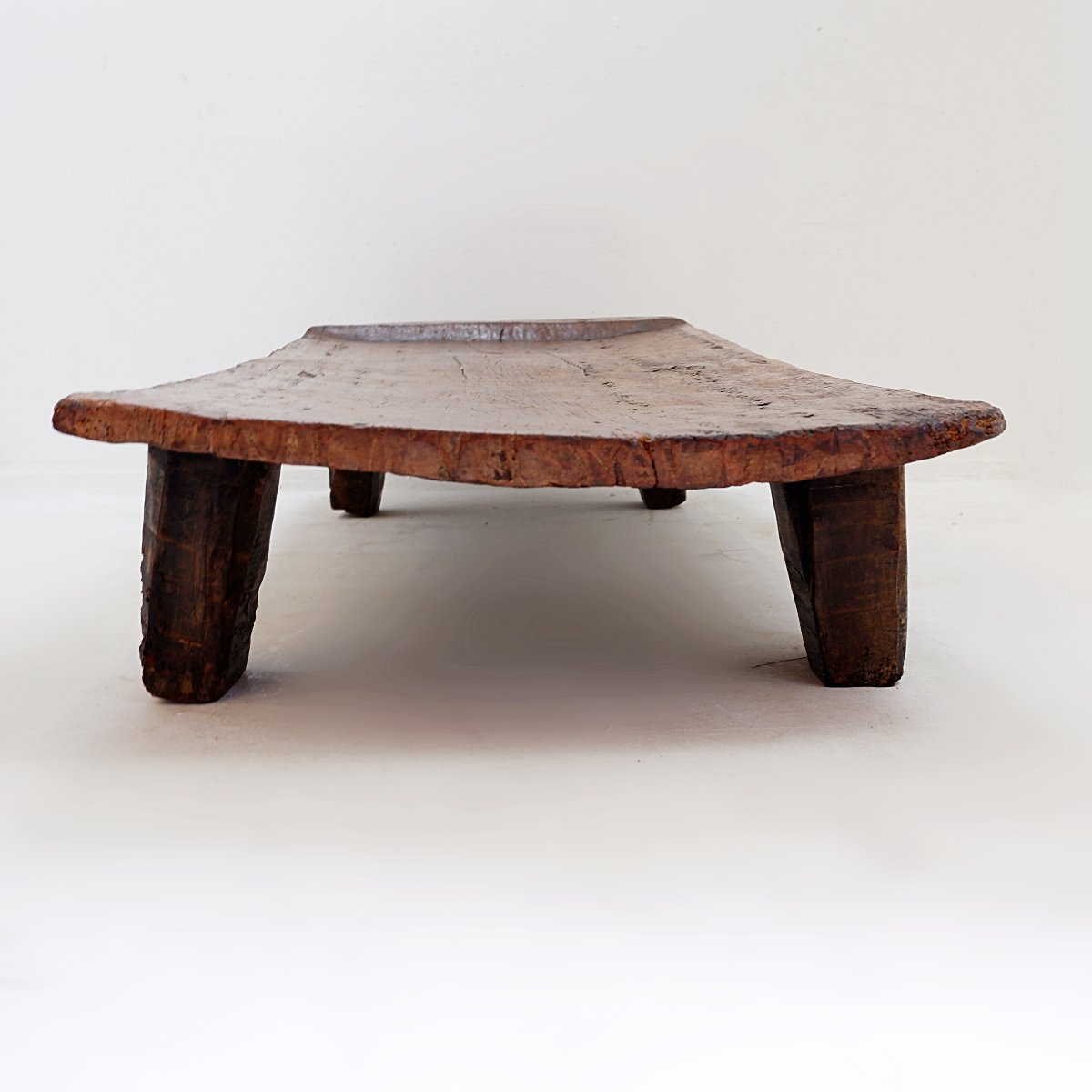 Hand-carved African Senufo Wooden Bed - 1950s-photo-2